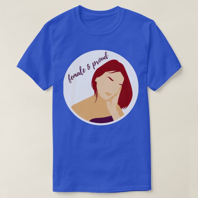 Female amp Proud Red 3 T-Shirt (Design Front)