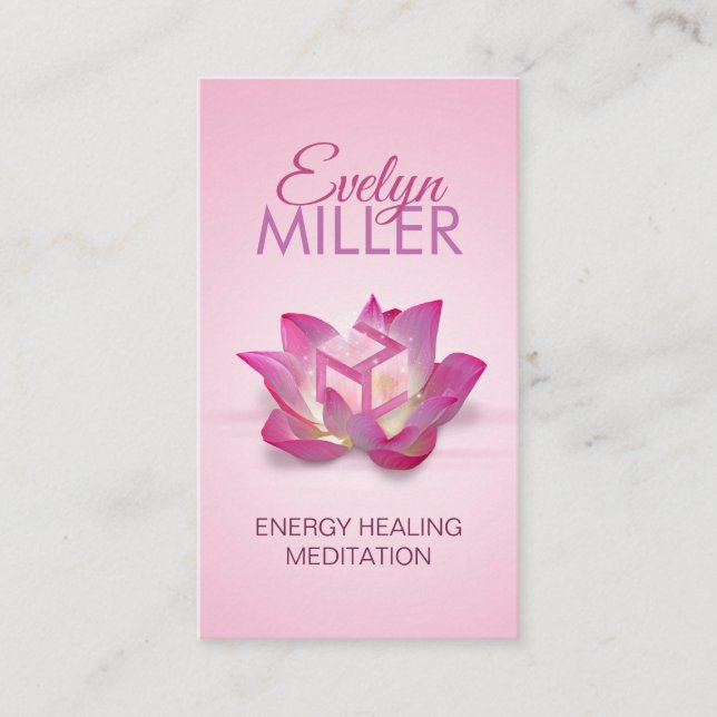 Female Antahkarana in Lotus Flower Business Card (Front)