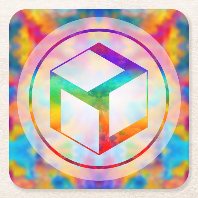 Female Antahkarana - Yin Antahkarana Square Paper Coaster (Front)