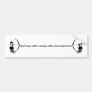 Female Archer Bumper Sticker