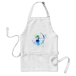Female Archer Paint Splash Standard Apron