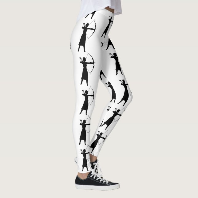 Female Archer Silhouette Thunder_Cove Leggings (Right)