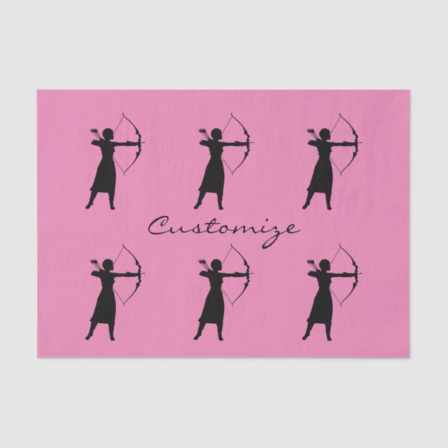Female Archer Silhouette Thunder_Cove Tissue Paper (Front)