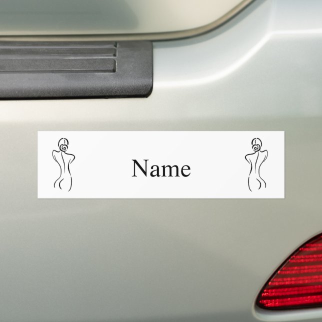 Female Art Illustration Thunder_Cove  Bumper Sticker (On Car)