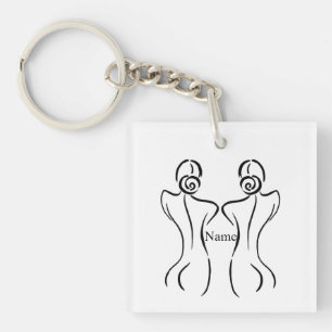 Female Art Illustration Thunder_Cove  Key Ring