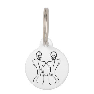 Female Art Illustration Thunder_Cove Pet Tag
