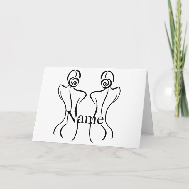 Female Art Illustration Thunder_Cove  Thank You Card (Front)