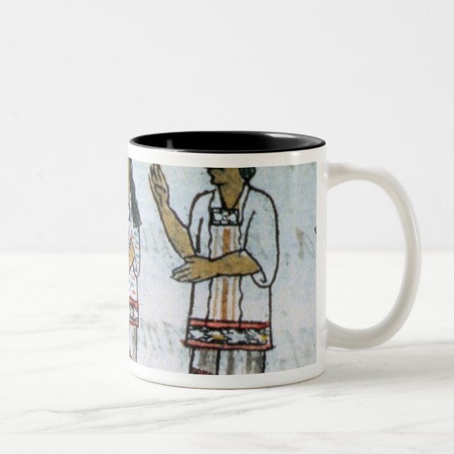 Female Aztec costumes Two-Tone Coffee Mug (Right)