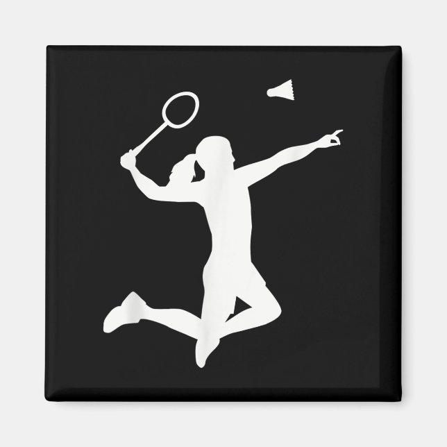 Female Badminton Player  Magnet (Front)