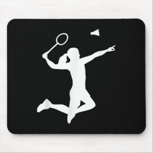 Female Badminton Player Mouse Mat