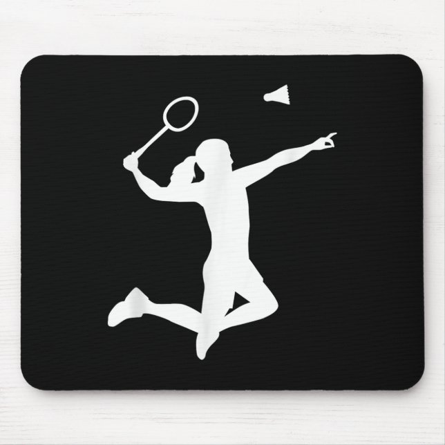 Female Badminton Player  Mouse Mat (Front)