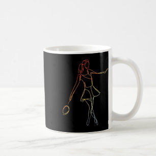 Female Badminton Player Sketch Shuttle Game For Gi Coffee Mug