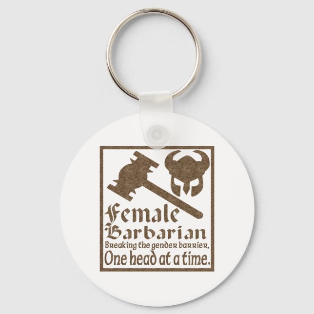 Female Barbarian Key Ring (Front)
