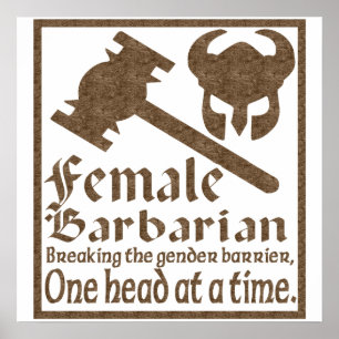 Female Barbarian Poster