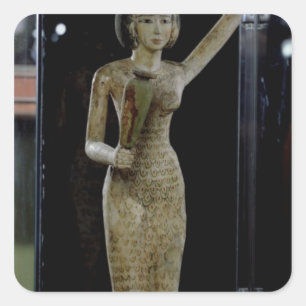 Female bearer of offerings carrying a water square sticker