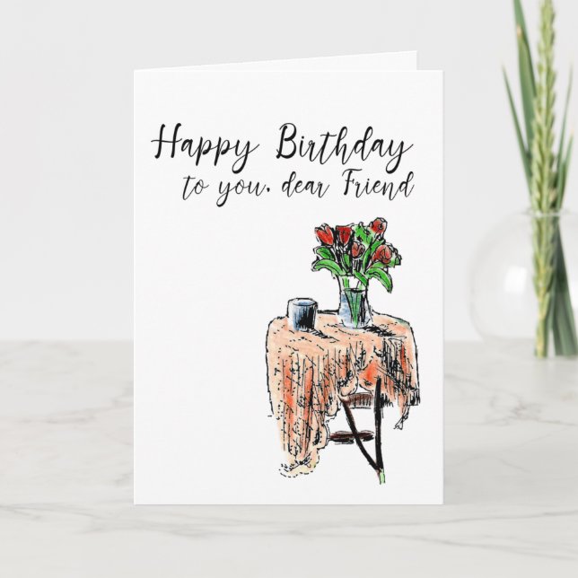 Female Birthday Card, Friendship card (Front)