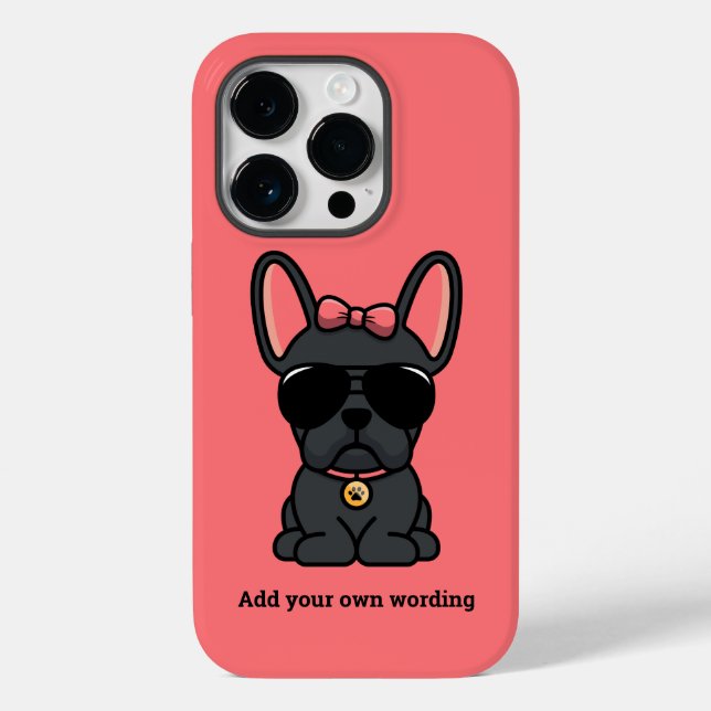 Female Black French Bulldog Case-Mate iPhone Case (Back)