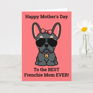 Female Blue Tan French Bulldog Mother's Day Card