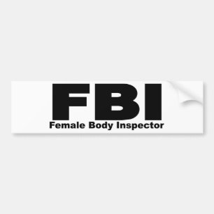 Female Body Inspector Bumper Sticker