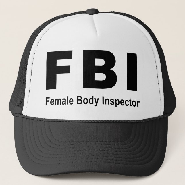 Female Body Inspector Trucker Hat (Front)