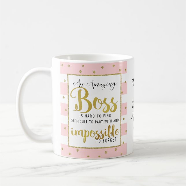 Female boss mug leaving retirement gift (Left)