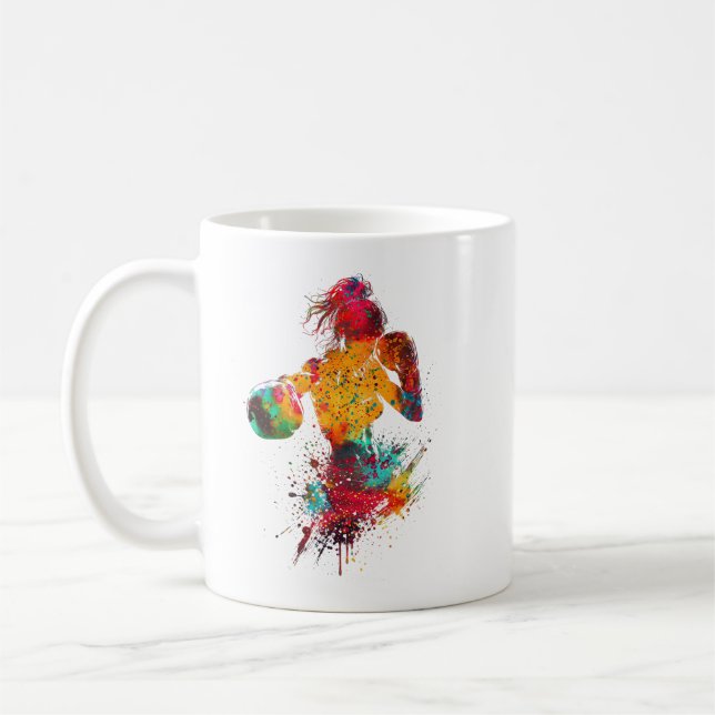 Female Boxer Coffee Mug (Left)