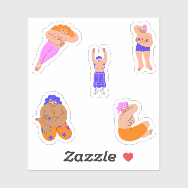 Female Breast Cancer Awareness Stickers (Sheet)