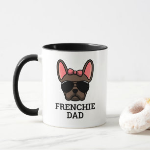 Female Brown French Bulldog Frenchie Dog Dad Mug