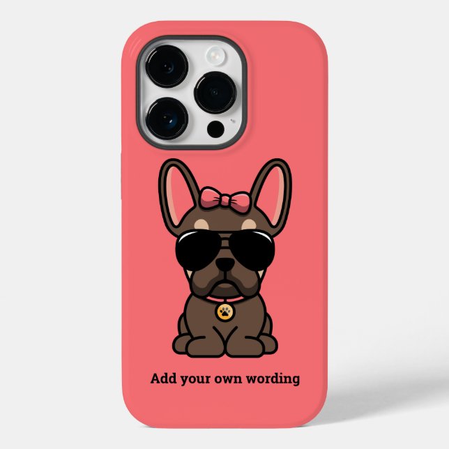 Female Brown Tan French Bulldog Case-Mate iPhone Case (Back)