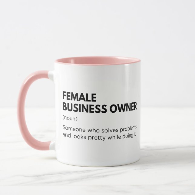 Female Business Owner Funny Entrepreneur Woman Mug (Left)