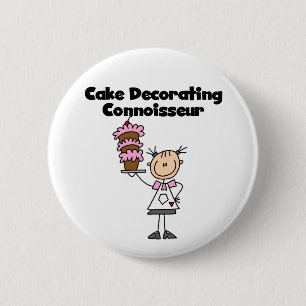 Female Cake Decorating Connoisseur 6 Cm Round Badge