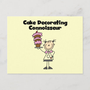Female Cake Decorating Connoisseur Postcard