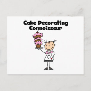 Female Cake Decorating Connoisseur Postcard