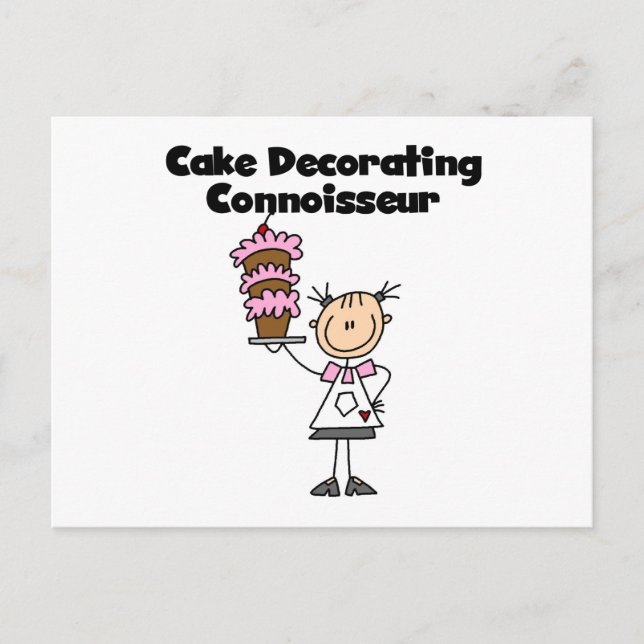 Female Cake Decorating Connoisseur Postcard (Front)