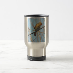 Female Cardinal/Bird Travel Mug