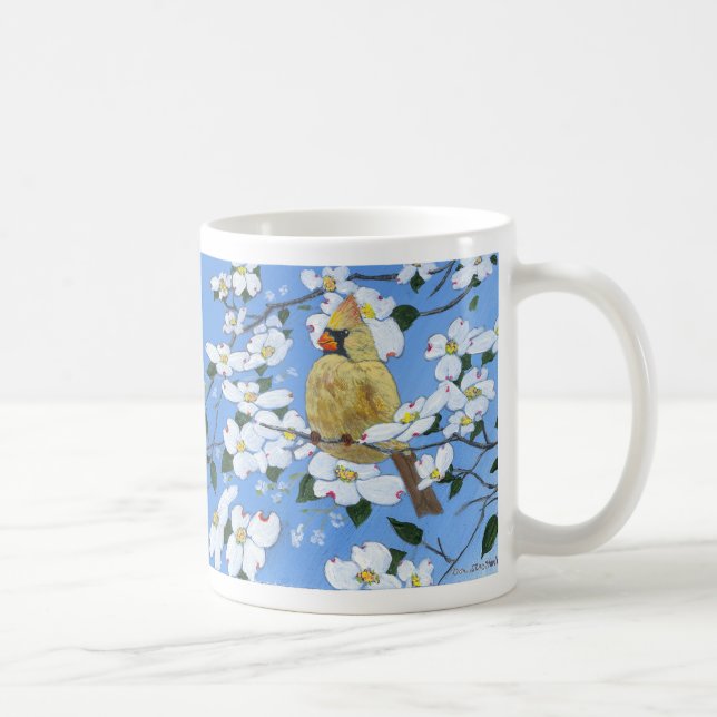 Female Cardinal in the Dogwoods Coffee Mug (Right)