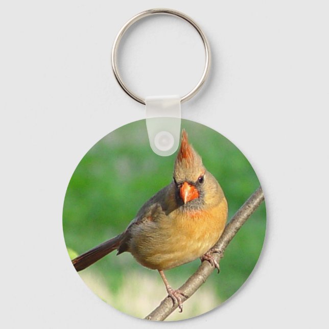 Female Cardinal Keychain (Front)