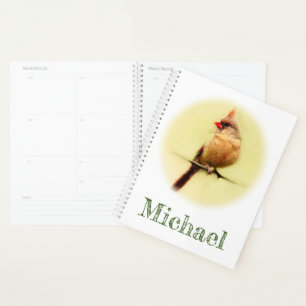 Female Cardinal Songbird Planner