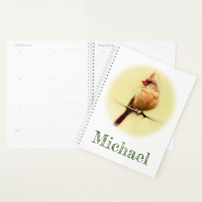 Female Cardinal Songbird Planner (Display)