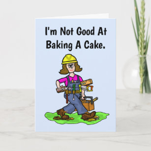 Female Carpenter, Builder Birthday Card