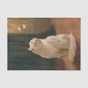 Female Cat and Two Lemon Butterflies by Heyer      Tissue Paper