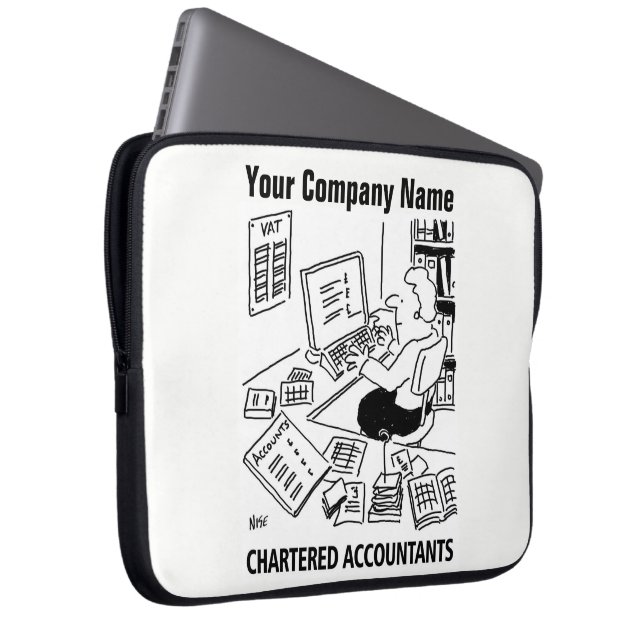 Female Chartered Accountant  Laptop Sleeve (Front Right)