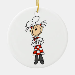 Female Chef Ceramic Tree Decoration