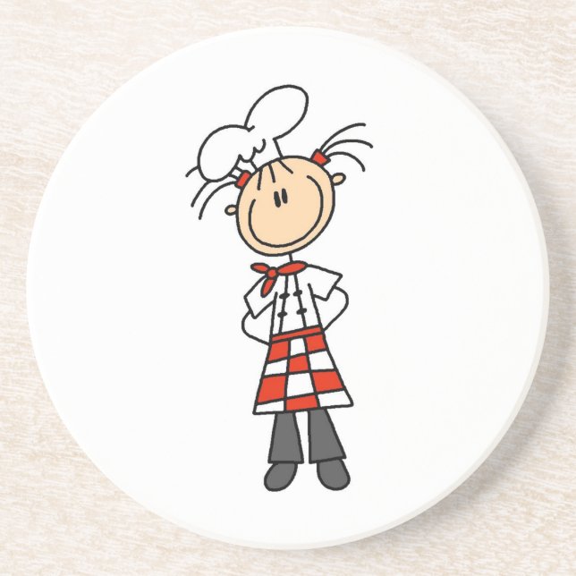 Female Chef Coaster (Front)