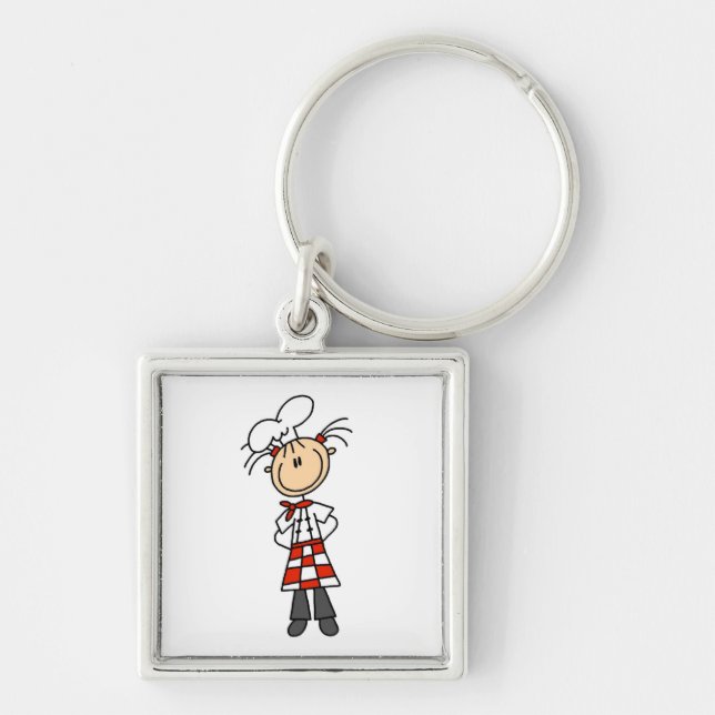Female Chef Key Ring (Front)
