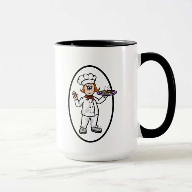 Female Chef Name Mug (Right)