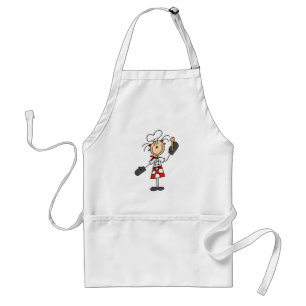 Female Chef With Mitts and Wooden Spoon Standard Apron