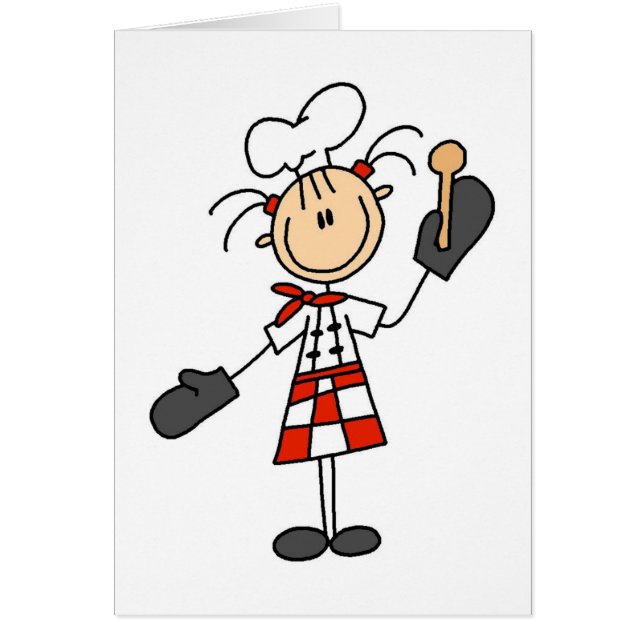 Female Chef with Oven Mitts Tshirts and Gifts (Front)