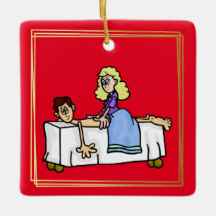 Female Chiropractor or Masseuse Christmas Ornament