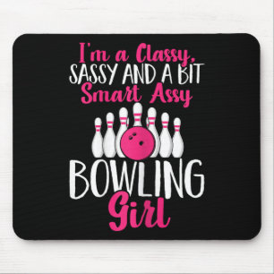 Female Cly Sy A Bit Smart Y Bowling Girl Mouse Mat